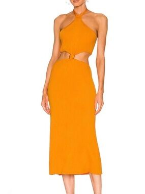 Cult Gaia orange Cameron Knit dress